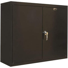 Hallowell - 1 Shelf Wall Storage Cabinet - Steel, 36" Wide x 12" Deep x 30" High, Black - Caliber Tooling