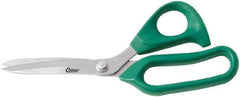 Clauss - 6" LOC, 9" OAL Stainless Steel Bent Shears - Plastic Offset Handle, For Paper, Fabric - Caliber Tooling