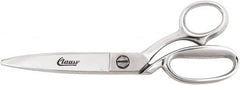 Clauss - 6" LOC, 12-1/2" OAL Steel Dubbed Trimmers - Steel Bent Handle, For Paper, Fabric - Caliber Tooling