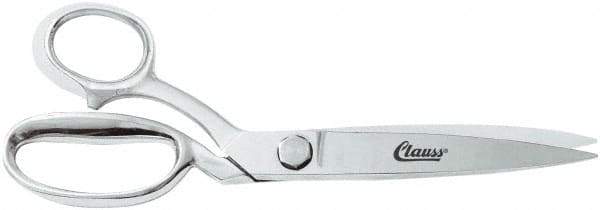 Clauss - 6" LOC, 10" OAL Trimmers - Left Hand, Steel Handle, For Paper, Fabric - Caliber Tooling