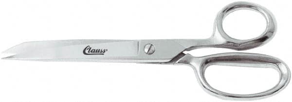 Clauss - 4" LOC, 8" OAL Straight Shears - Steel Straight Handle, For Paper, Fabric - Caliber Tooling