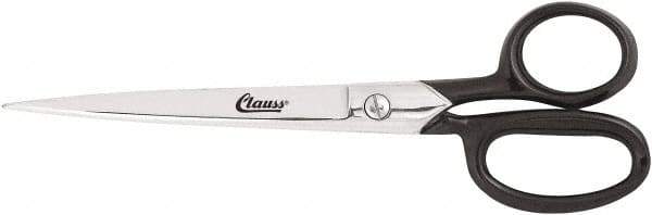 Clauss - 4" LOC, 11-11/16" OAL Straight Shears - Straight Handle, For Paper, Fabric - Caliber Tooling