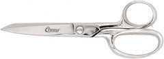 Clauss - 5" LOC, 8" OAL Straight Trimmers - Steel Straight Handle, For Paper, Fabric - Caliber Tooling