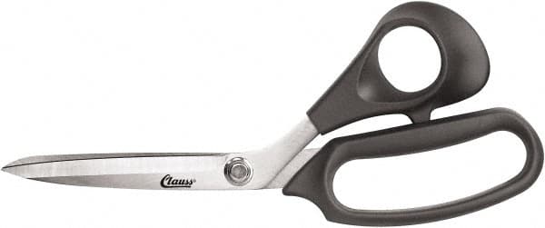 Clauss - 6" LOC, 9-1/2" OAL Stainless Steel Bent Shears - Plastic Offset Handle, For Paper, Fabric - Caliber Tooling