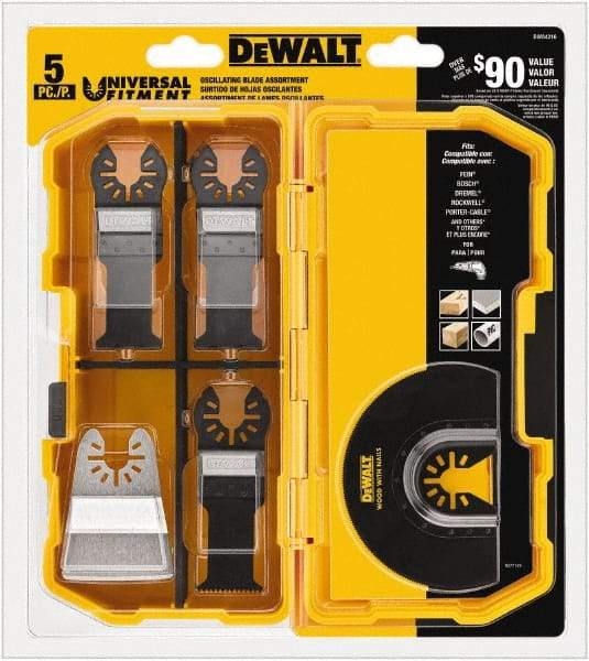 DeWALT - Oscilating Rotary Tool Accessory Kit - UNIVERSAL FITMENT, For Use on All Major Brands (no Adapter Required) - Caliber Tooling