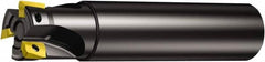 Sandvik Coromant - 1/2" Cut Diam, 5.8mm Max Depth of Cut, 1/2" Shank Diam, 70mm OAL, Indexable Square Shoulder End Mill - 390R-070204E-ML Inserts, Cylindrical Shank, 90° Lead Angle, Through Coolant, Series CoroMill 390 - Caliber Tooling