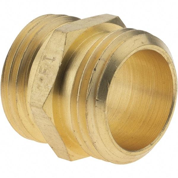 Value Collection - 3/4 Garden Hose Adapter - Brass, Male Hose to Male Hose Connector - Caliber Tooling