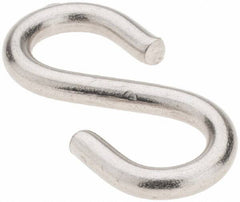 Value Collection - Stainless Steel S-Hook - 17 Lb Capacity, 0.114" Wire, 1-1/4" OAL - Caliber Tooling