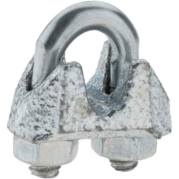 Value Collection - 1/8" Wire Rope Clips - 10-24, Forged Steel, Electro Galvanized - Caliber Tooling