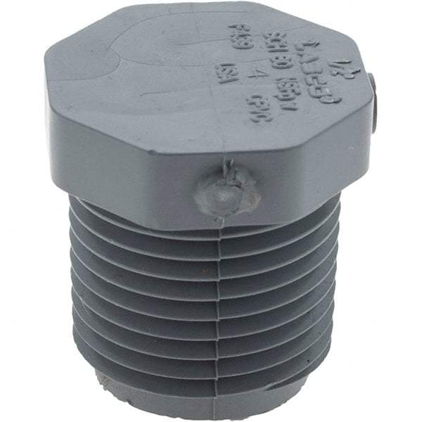 Value Collection - 1/2" CPVC Plastic Pipe Hex Plug - Schedule 80, MIPT End Connections - Caliber Tooling