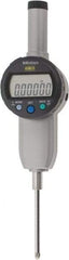 Mitutoyo - 0 to 2" Range, 0.00005" Graduation, Electronic Drop Indicator - Flat Back, Accurate to 0.0002", English & Metric System, LCD Display - Caliber Tooling