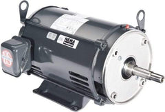 US Motors - 5 hp, ODP Enclosure, No Thermal Protection, 1,755 RPM, 208-230/460 Volt, 60 Hz, Three Phase Energy Efficient Motor - Size 184 Frame, Rigid Mount, 1 Speed, Ball Bearings, 14-12.7/6.4 Full Load Amps, F Class Insulation, CCW Lead End - Caliber Tooling