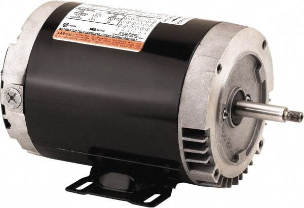 US Motors - 1/2 hp, ODP Enclosure, No Thermal Protection, 3,450 RPM, 208-230/460 & 190/380 Volt, 60 Hz, Three Phase Standard Efficient Motor - Size 56 Frame, C-Face Mount, 1 Speed, Ball Bearings, 2.1-2.2/1.1 Full Load Amps, B Class Insulation, Reversible - Caliber Tooling