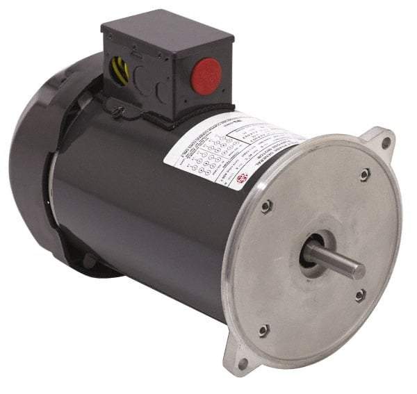 US Motors - 1/2 hp, TEFC Enclosure, Manual Thermal Protection, 1,725 RPM, 115/230 Volt, 60 Hz, Industrial Electric AC/DC Motor - Size 56 Frame, Flange Mount, 1 Speed, Ball Bearings, 8.6/4.3 & 10.4/5.4 Full Load Amps, B Class Insulation, Reversible - Caliber Tooling