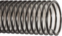 Flexaust - 4" ID, 22 Hg Vac Rating, 30 psi, Polyurethane Vacuum & Duct Hose - 25' Long, Clear/Black, 6" Bend Radius, -40 to 200°F - Caliber Tooling