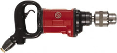 Chicago Pneumatic - 5/8" Keyed Chuck - D-Handle with Side Handle, 800 RPM, 20 LPS, 1 hp - Caliber Tooling