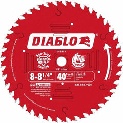 Freud - 8-1/4" Diam, 5/8" Arbor Hole Diam, 24 Tooth Wet & Dry Cut Saw Blade - Carbide-Tipped, Standard Round Arbor - Caliber Tooling