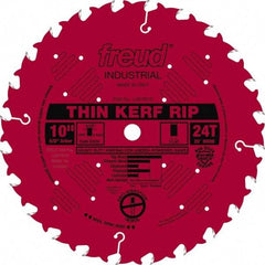 Freud - 10" Diam, 5/8" Arbor Hole Diam, 24 Tooth Wet & Dry Cut Saw Blade - Carbide-Tipped, Standard Round Arbor - Caliber Tooling