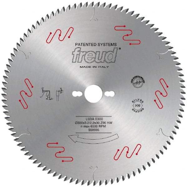 Freud - 220mm Diam, 30mm Arbor Hole Diam, 64 Tooth Wet & Dry Cut Saw Blade - Carbide-Tipped, Standard Round Arbor - Caliber Tooling