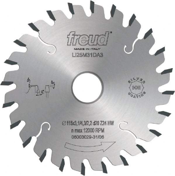 Freud - 180mm Diam, 45mm Arbor Hole Diam, 36 Tooth Wet & Dry Cut Saw Blade - Carbide-Tipped, Standard Round Arbor - Caliber Tooling