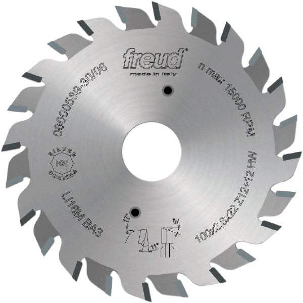 Freud - 120mm Diam, 50mm Arbor Hole Diam, Wet & Dry Cut Saw Blade - Carbide-Tipped, Standard Round Arbor - Caliber Tooling