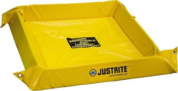 Justrite - 40 Gal Low Wall Berm - 4" High x 4' Wide x 4" Long - Caliber Tooling