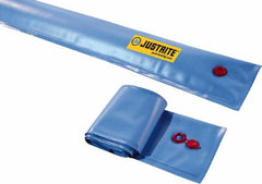 Justrite - 50' Long x 3/4' Wide, PVA Boom/Drain Dam - Light Blue, Use to Stop Contaminated Groundwater From Going Down the Drain - Caliber Tooling