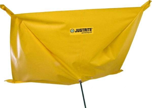 Justrite - 15' Diam, Square Roof Leak Diverter & Pipe Leak Diverter - 15' Long x 15' Wide, Yellow - Caliber Tooling