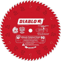 Freud - 10" Diam, 5/8" Arbor Hole Diam, 90 Tooth Wet & Dry Cut Saw Blade - Carbide-Tipped, Fine Finishing Action, Standard Round Arbor - Caliber Tooling