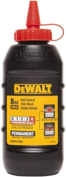 DeWALT - 8 oz Container Chalk Refill - Permanent Red - Caliber Tooling