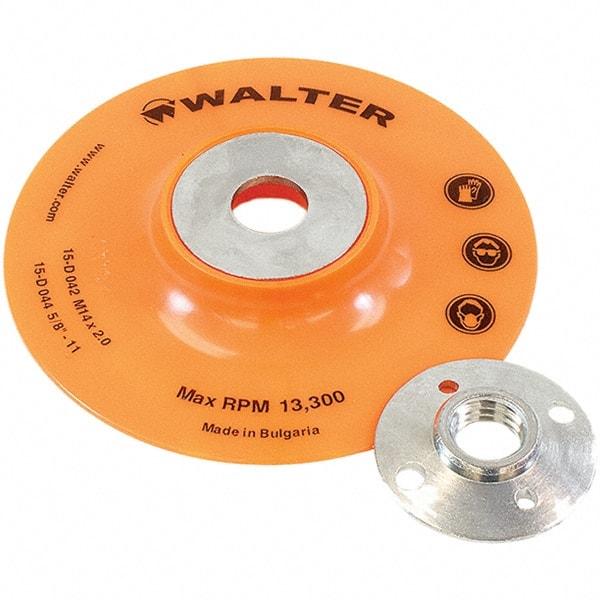 WALTER Surface Technologies - 4-1/2" Diam Disc Backing Pad - 13,300 RPM - Caliber Tooling