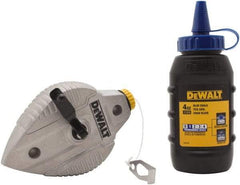 DeWALT - 100' Long Reel & Chalk Set - Blue, Includes 4 oz Blue Chalk - Caliber Tooling