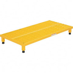 Vestil - 5" High x 24" Wide x 48" Deep, Yellow Step Stand - Steel, 500 Lb Capacity - Caliber Tooling