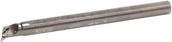 Sumitomo - 0.85" Min Bore Diam, 10" OAL, 5/8" Shank Diam, A-SVQB Indexable Boring Bar - VBMT 221 Insert, Screw Holding Method - Caliber Tooling