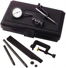 TESA Brown & Sharpe - 8 Piece, 0mm to 0.2mm Measuring Range, 38mm Dial Diam, 0-100 Dial Reading, White Dial Test Indicator Kit - 12.7mm Contact Point Length, 0.001mm Dial Graduation - Caliber Tooling