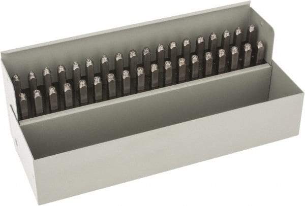 C.H. Hanson - 36 Piece, 3/32" Character Steel Stamp Set - Letters & Figures, Standard - Caliber Tooling