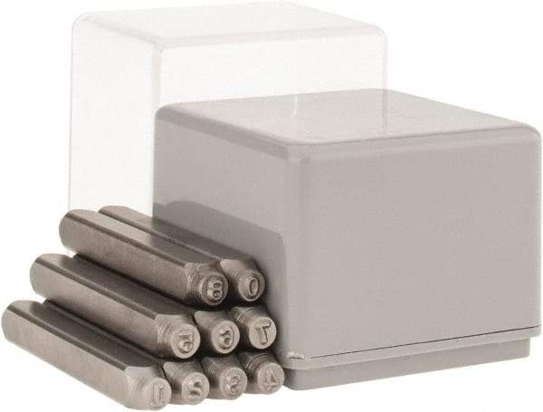 C.H. Hanson - 9 Piece, 1/16" Character Steel Stamp Set - Figures, Heavy Duty - Caliber Tooling