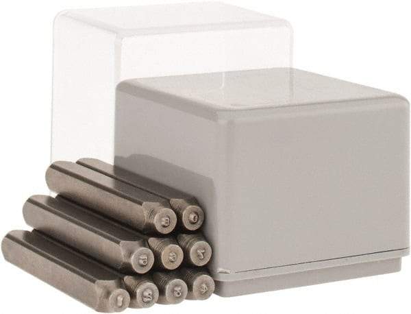 C.H. Hanson - 9 Piece, 1/8" Character Steel Stamp Set - Figures, Heavy Duty - Caliber Tooling