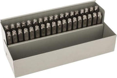 C.H. Hanson - 36 Piece, 3/16" Character Steel Stamp Set - Letters & Figures, Heavy Duty - Caliber Tooling