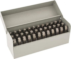 C.H. Hanson - 36 Piece, 1/4" Character Steel Stamp Set - Letters & Figures, Heavy Duty - Caliber Tooling