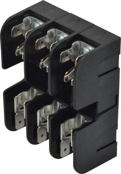 Ferraz Shawmut - 3 Pole, 10 to 14 AWG, 600 VAC/VDC, 30 Amp, DIN Rail Mount, Screw Mount Fuse Block - 13/32 Inch Diameter x 1-1/2 Inch Fuse Length, 3.04 Inch Long x 2.35 Inch Wide x 1.31 Inch High Block - Caliber Tooling