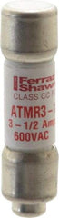 Ferraz Shawmut - 600 VAC/VDC, 3.5 Amp, Fast-Acting General Purpose Fuse - Clip Mount, 1-1/2" OAL, 100 at DC, 200 at AC kA Rating, 13/32" Diam - Caliber Tooling