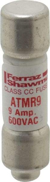 Ferraz Shawmut - 600 VAC/VDC, 9 Amp, Fast-Acting General Purpose Fuse - Clip Mount, 1-1/2" OAL, 100 at DC, 200 at AC kA Rating, 13/32" Diam - Caliber Tooling