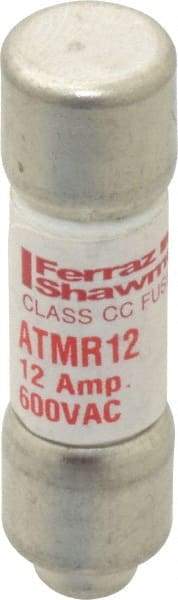 Ferraz Shawmut - 600 VAC/VDC, 12 Amp, Fast-Acting General Purpose Fuse - Clip Mount, 1-1/2" OAL, 100 at DC, 200 at AC kA Rating, 13/32" Diam - Caliber Tooling