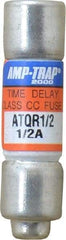 Ferraz Shawmut - 300 VDC, 600 VAC, 0.5 Amp, Time Delay General Purpose Fuse - Clip Mount, 1-1/2" OAL, 100 at DC, 200 at AC kA Rating, 13/32" Diam - Caliber Tooling