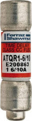 Ferraz Shawmut - 300 VDC, 600 VAC, 1.6 Amp, Time Delay General Purpose Fuse - Clip Mount, 1-1/2" OAL, 100 at DC, 200 at AC kA Rating, 13/32" Diam - Caliber Tooling