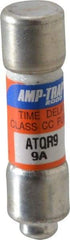 Ferraz Shawmut - 300 VDC, 600 VAC, 9 Amp, Time Delay General Purpose Fuse - Clip Mount, 1-1/2" OAL, 100 at DC, 200 at AC kA Rating, 13/32" Diam - Caliber Tooling