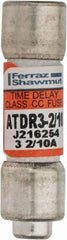 Ferraz Shawmut - 300 VDC, 600 VAC, 3.2 Amp, Time Delay General Purpose Fuse - Clip Mount, 1-1/2" OAL, 100 at DC, 200 at AC kA Rating, 13/32" Diam - Caliber Tooling