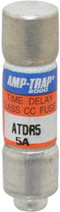 Ferraz Shawmut - 300 VDC, 600 VAC, 5 Amp, Time Delay General Purpose Fuse - Clip Mount, 1-1/2" OAL, 100 at DC, 200 at AC kA Rating, 13/32" Diam - Caliber Tooling