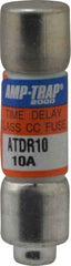 Ferraz Shawmut - 300 VDC, 600 VAC, 10 Amp, Time Delay General Purpose Fuse - Clip Mount, 1-1/2" OAL, 100 at DC, 200 at AC kA Rating, 13/32" Diam - Caliber Tooling